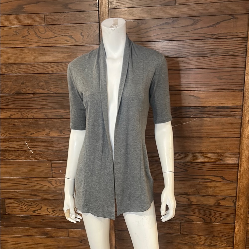 Express Gray Cardigan Sweater with Shawl Collar